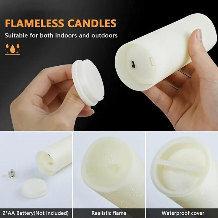 Actual product image Cbx 4 flameless LED candles with remote control and timer function (4x)