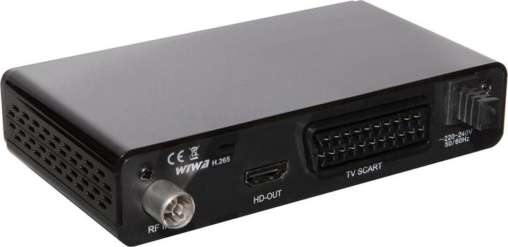 Actual product image Wiwa Esperanza EV104 TV set-top box Cable Black - H.265 - DVB-T (DVB-T, DVB-T2)