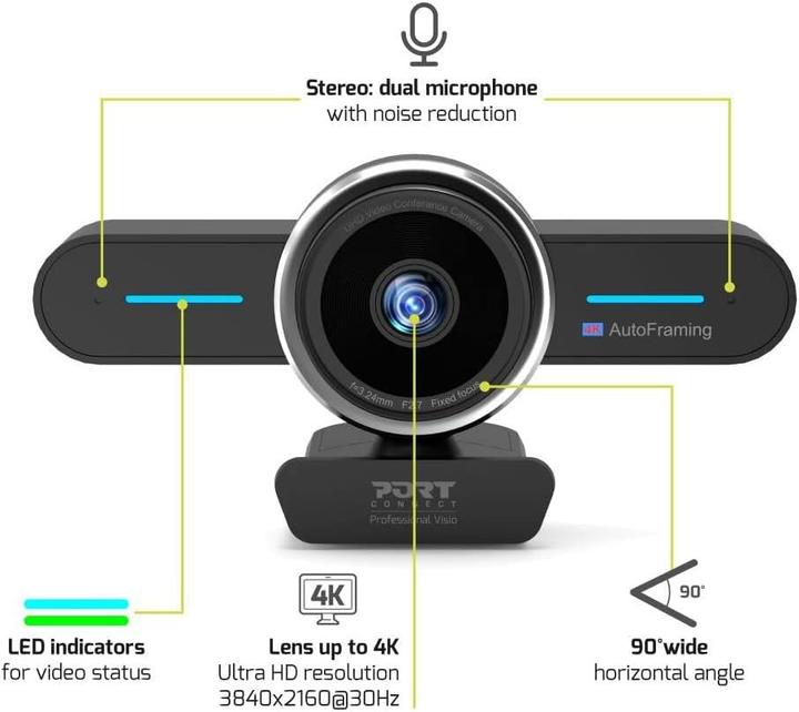 Image du produit Port Designs Port WEB CAM 4K STEREO