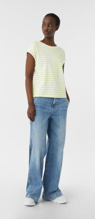 Actual product image Comma T-Shirt Gestreiftes T-Shirt mit verlegter Seitennaht und Printdetail (38)