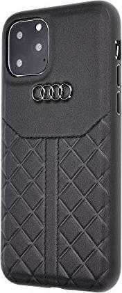 Actual product image Audi Genuine Leather iPhone 11 / Xr 6.1" czarny/black hardcase AU-TPUPCIP11R-Q8/D1-BK (Apple iPhone 11, Apple iPhone XR)