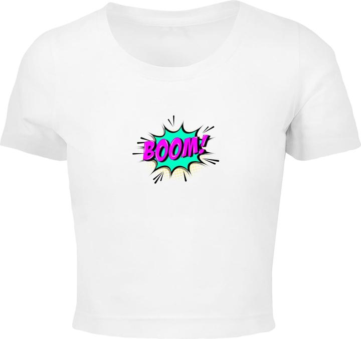 Actual product image Merchcode Ladies BOOM Comic Cropped Tee - 118545 (XL)