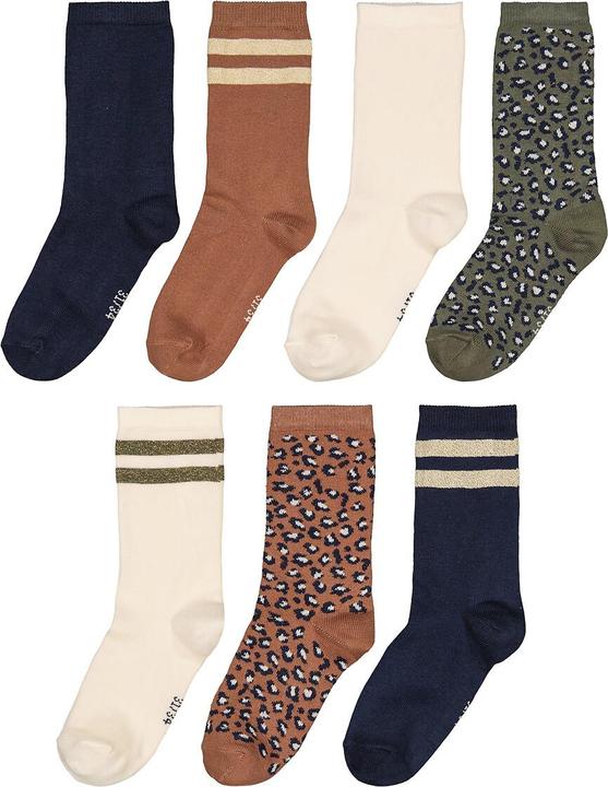 Actual product image La Redoute Collections 7-pack of socks with stripes & leopard pattern (pack of 7, 31, 34)