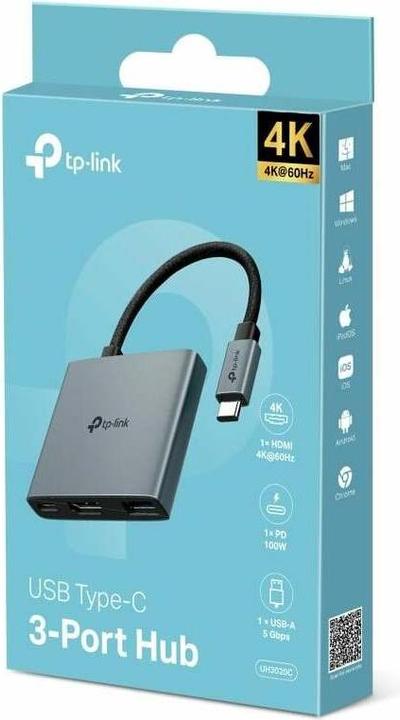 Actual product image TP-Link USB TYPE-C 3-PORT HUB (USB-C, 3 ports)