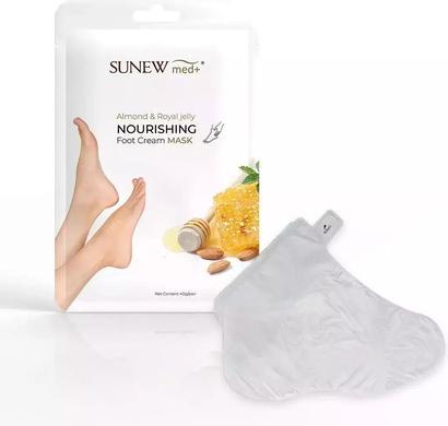 SunewMed+ Sunewmed Nourishing Foot Cream Mask Moisturizing Foot Mask In The Form Of Socks Almond & Royal Jelly (Fussmaske)