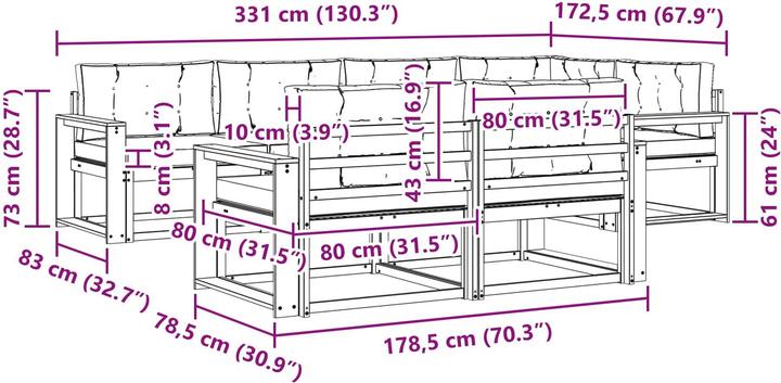 Produktbild vidaXL Gartenmöbel