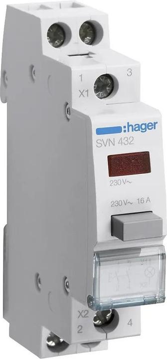 Actual product image Hager SVN432. International protection class (IP code): IP20. Width: 17.5 mm, Height: 83 mm