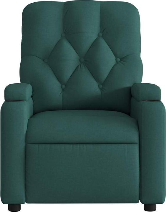 Immagine prodotto vidaXL Poltrona massaggiante in tessuto verde scuro,Colore: verde scuro,Materiale