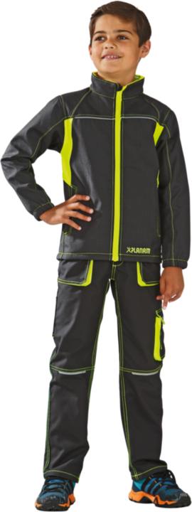 Produktbild Planam Kindersoftshelljacke Junior Grösse 146/152 anthrazit/gelb (146, 152)