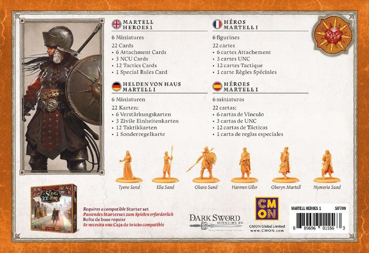 Produktbild Cmon A Song of Ice & Fire - Martell Heroes 1 (DE-Erweiterung) (Englisch)
