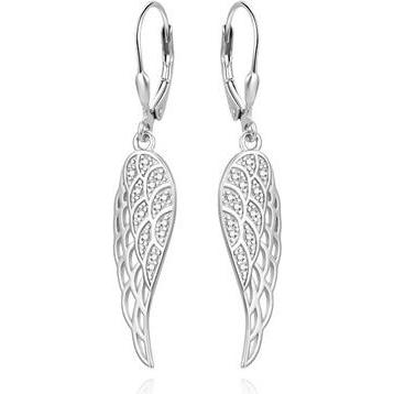 Agato, Ohrringe, Silver dangle earrings Angel wings AGUC2360L
