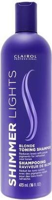 Actual product image Clairol Shimmer Lights Blonde and Silver Shampoo for Unisex 16oz (Liquid shampoo)