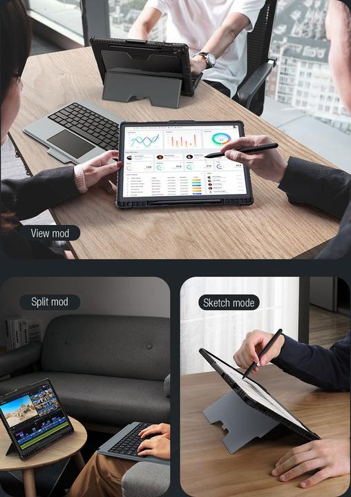 Immagine prodotto NoName Nillkin Custodia con tastiera combinata (versione retroilluminata) per Samsung Tab S9+ Nero (Galaxy Tab S9+)