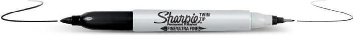 Sharpie twin tip (Black, 1 mm, 1 x)