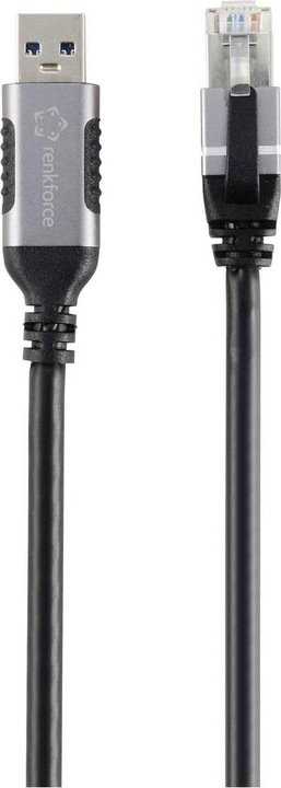 Actual product image Renkforce USB, network adapter cable (1x USB 3.2 Gen 1 plug A (USB 3.0) - 1x (RJ45 (1x))