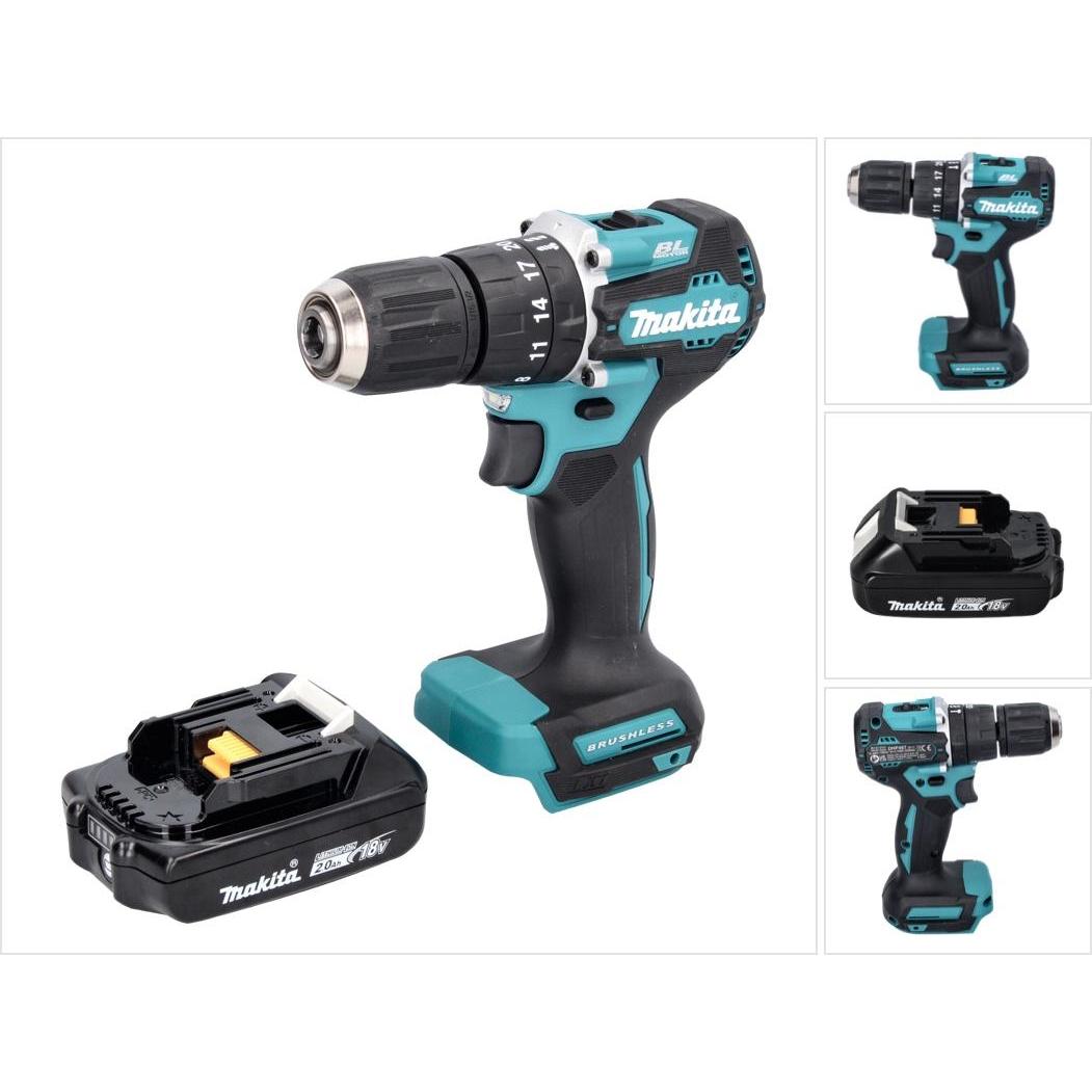 Makita, Bohrmaschine + Akkuschrauber, DHP 487 A1 (Akkubetrieb)