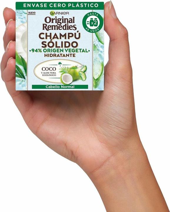 Actual product image Garnier Original Remedies Champu Solido Cabello Normal 60g (Solid shampoo, 60 g)