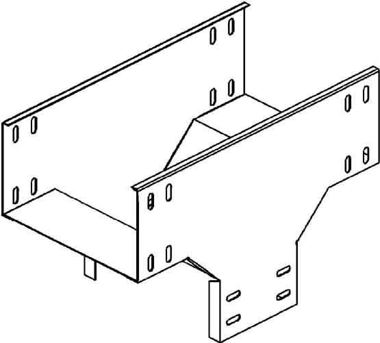 Produktbild Niedax NIE RTQ 60.150 Abgangstrichter quer 60x150 mm bandverzinkt (31.10 cm)