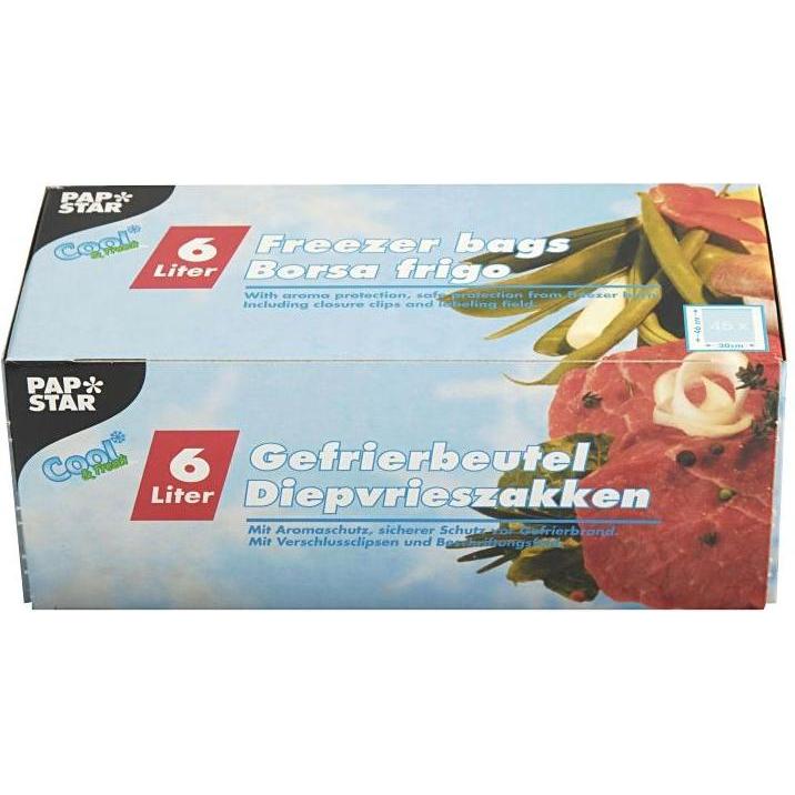 Papstar 14159 Aufbewahrungsbeutel für Lebensmittel (e), Lebensmittelverpackung, Transparent