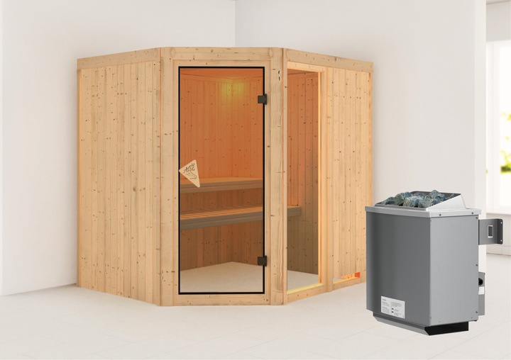 Actual product image Karibu Fiona 2 without roof rim (9 KW internal control)