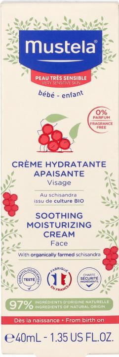 Energie-Label Mustela Beruhigende Gesichtscreme