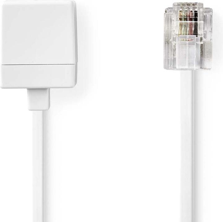 Actual product image Nedis Telephone extension cable | RJ11 plug | RJ11 socket | 10.0 m | Cable design: Flat | Accurate