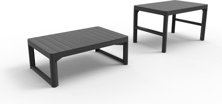Produktbild Allibert Loungeset Victoria mit Tisch Lyon anthrazit - Premium - Rattanoptik, wetterfest