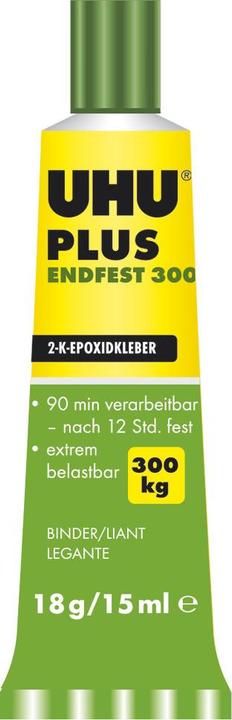 Actual product image UHU Plus Endfest 300, 45640, tube binder/hardener 33 g, blister pack (73 g)
