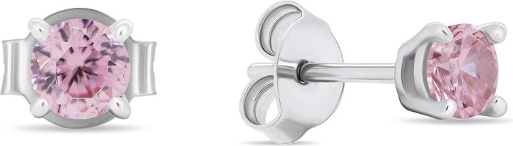 Produktbild Brilio Silver - Silver stud earrings with light pink zircons EA598WP