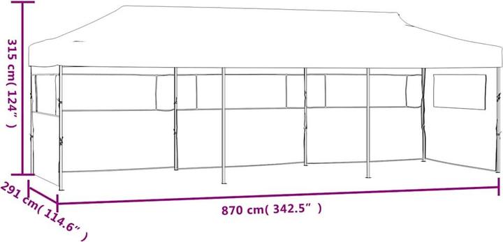 Produktbild vidaXL Partyzelt (291 cm, 870 cm)