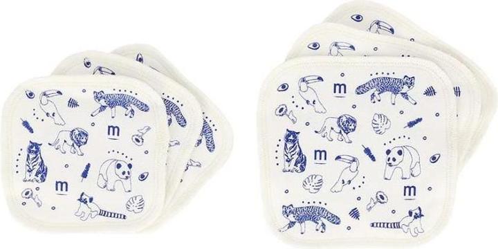 Produktbild Mustela 6er-Set Waschbarer Tücher - Weiss und Blau (6 Stück)
