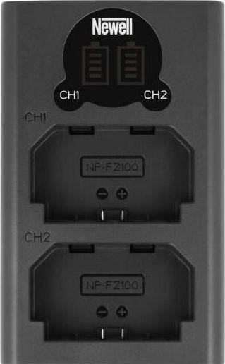 Newell Caricabatterie per fotocamere DL-USB-C a doppio canale per batterie NP-FZ100 (1 pz., Batteria + Caricabatterie)