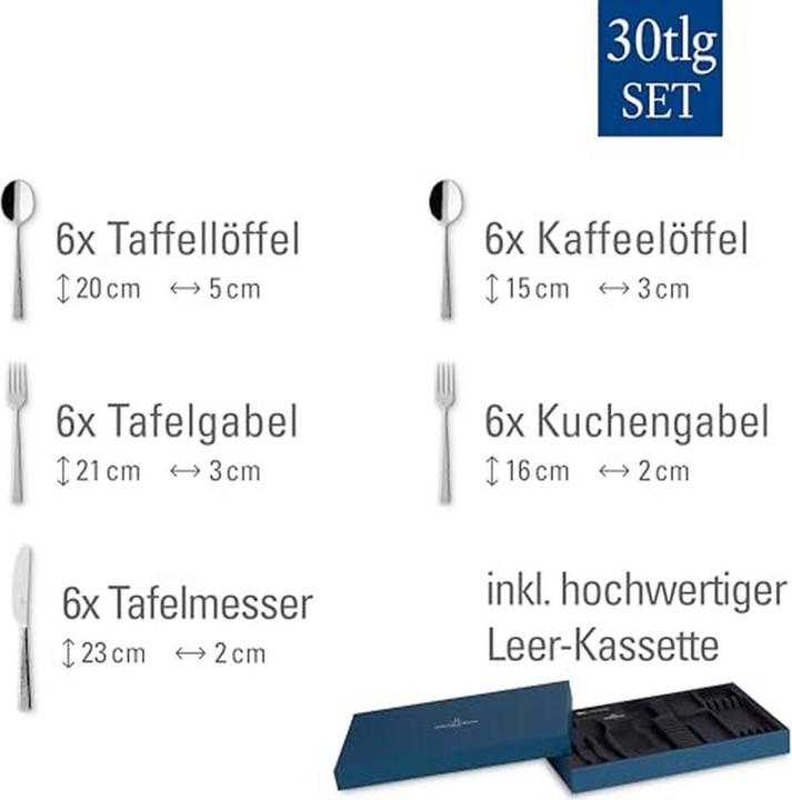 Actual product image Villeroy & Boch Tafelbesteck 30tlg. Blacksmith (30 Piece, Cutlery set)