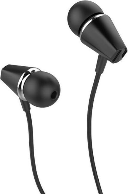 Actual product image Hoco Wired headphones wire earphones Jack 3,5 mm with microphone M34 black (Cable)