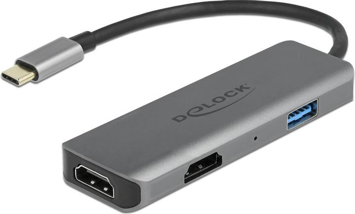 Produktbild Delock Adapter USB Type-C - HDMI/USB 2.0 4K 60 Hz (USB Typ-C, USB 2.0, HDMI, 9 cm)
