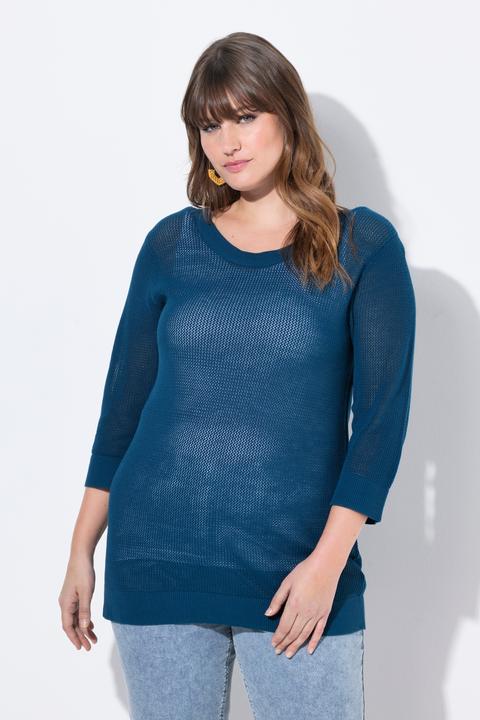 Produktbild Ulla Popken Pullover, U-Boot-Ausschnitt, 3/4-Arm (42, 44)