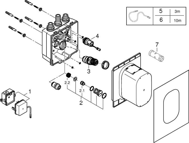 Produktbild Grohe Unterputzkörper EUROSMART CE f Brause