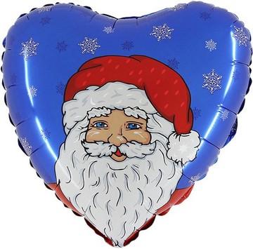 Image du produit Widmann Nikolaus Herz blau: Silberfolienballon (1 x)