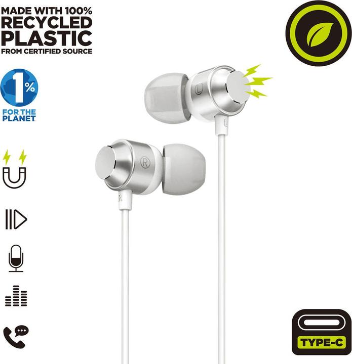 Actual product image Muvit Kopfhörer for Change M32 Weiss (Cable, Wireless)