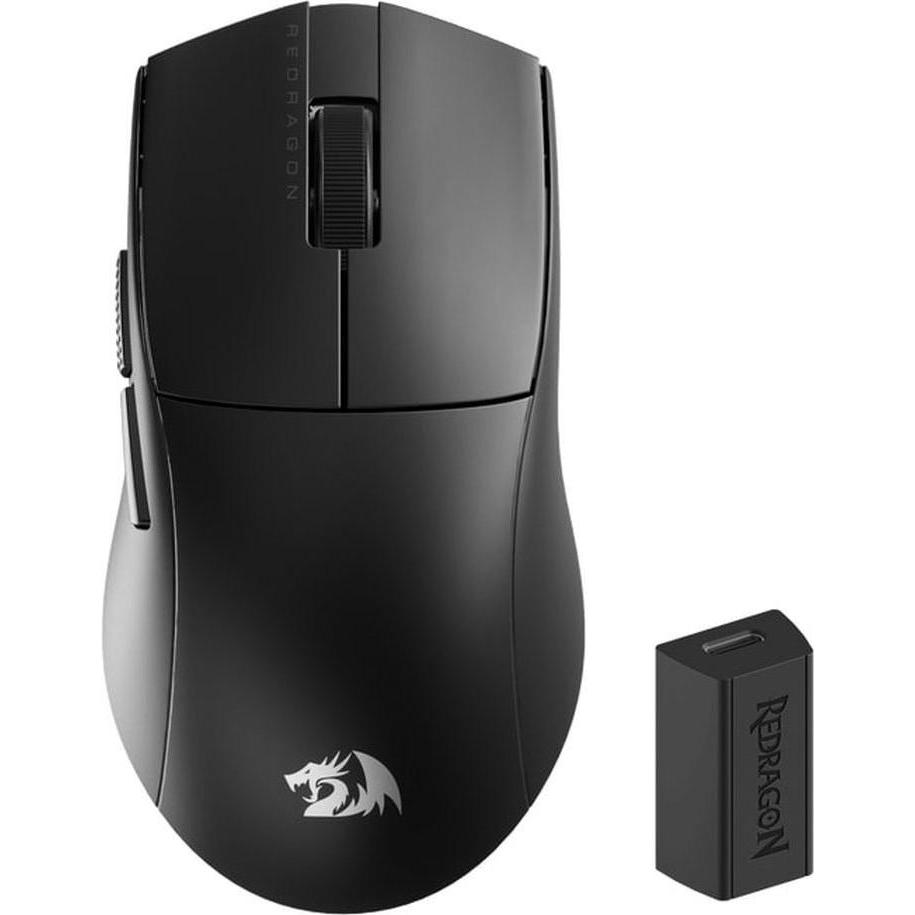 Redragon Wireless bluetooth and wired gaming mouse K1ng Standard 1K black (Cablato, Senza fili), Mouse, Nero