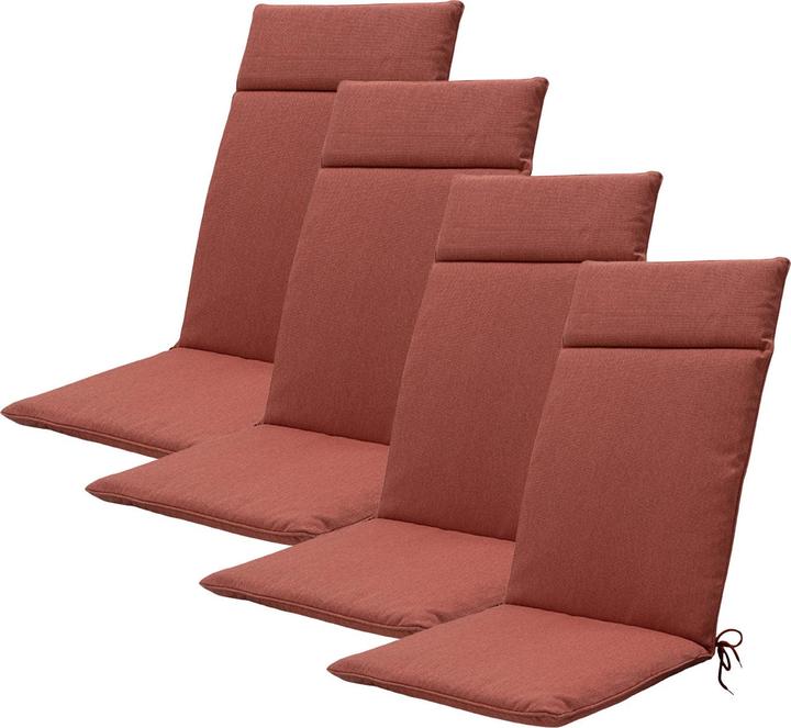 Produktbild Natura Punto Gartenstuhl Hochlehner-Auflage by Madison, 4er Set (120 x 50 cm)