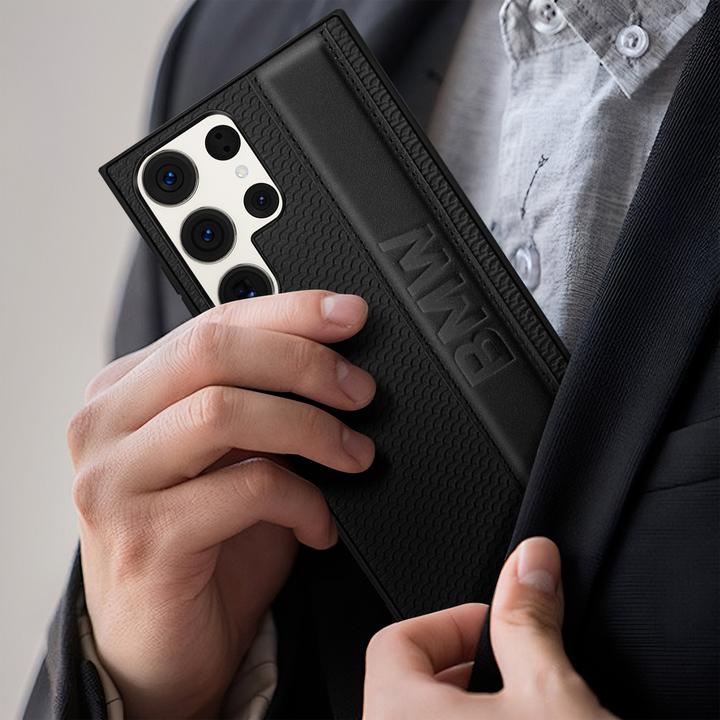 Image du produit BMW Étui BMHCS23L22RDPK S23 Ultra S918 czarny/black hardcase Leather Textured & Stripe (Samsung Galaxy S23 Ultra)