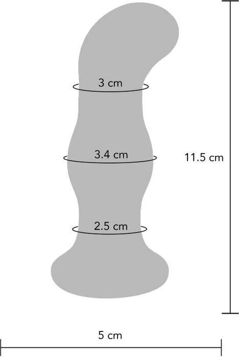 Actual product image ToyJoy Buttocks The Shiny Glass Butt Plug