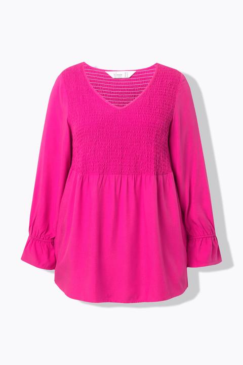 Actual product image Miamoda Blouse, A-line, elasticated smocked bust (46)