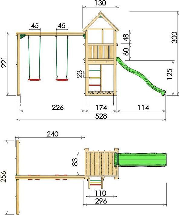 Produktbild Jungle Gym Spielturm Club 2-Swing