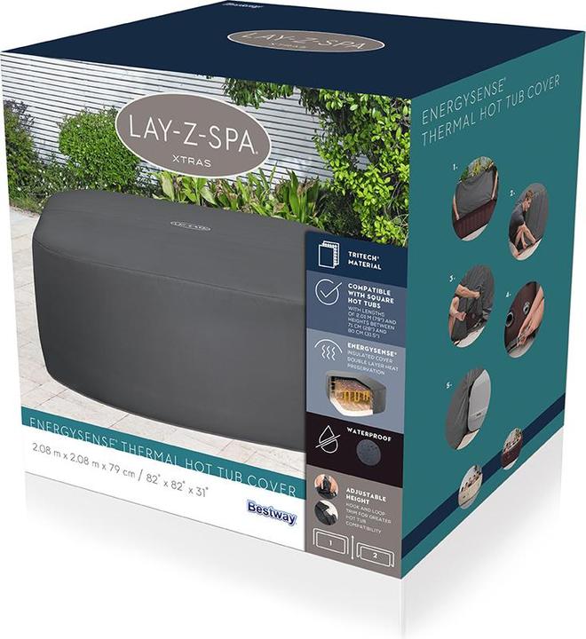 Actual product image Bestway Lay-Z-Spa Thermal CoverSquare 201x201x80