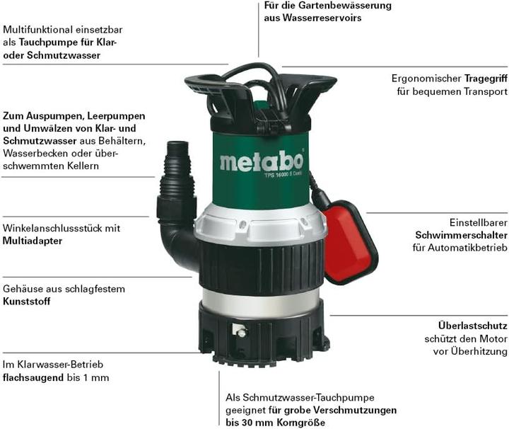 Actual product image Metabo TPS 16000 S Combi (Sewage pump, Clear water pump)