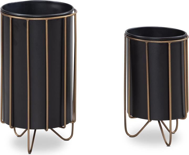 Actual product image FineBuy Set of 2 Metal Planters FB92213 (22 cm)