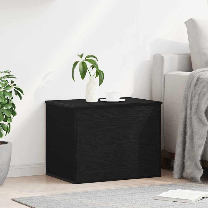 Produktbild VidaXL Aufbewahrungsbox mit Deckel Schwarz Eiche 60x42x46 cm Ingenieurholz (115.92 l)