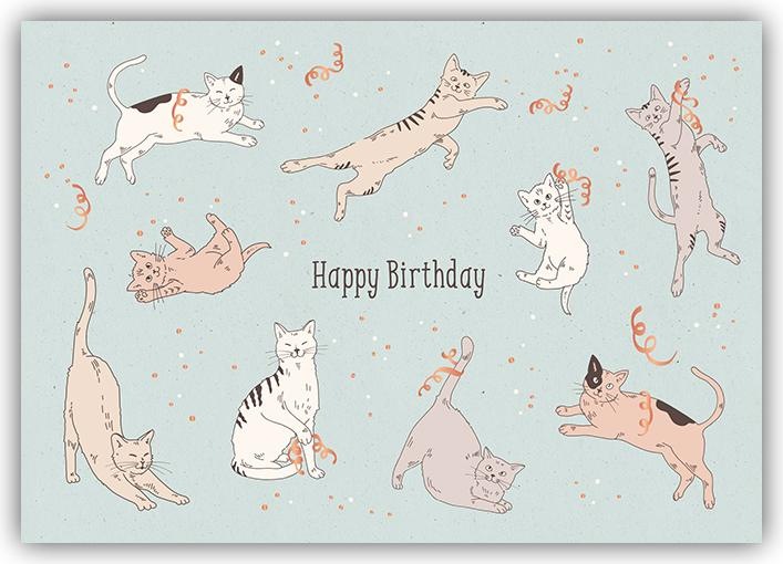 Actual product image Unique postcard, Happy Birthday (1 pcs.)
